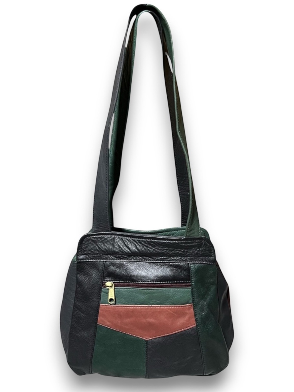 Coronado Leather Co CCW Purse Concealed Carry Shoulder Bag Multi Pocket Green